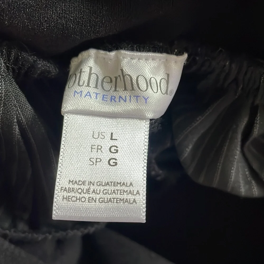 2 Pairs of Maternity Black Pants Size Large, Solid Black and Pinstriped - Picture 4 of 6